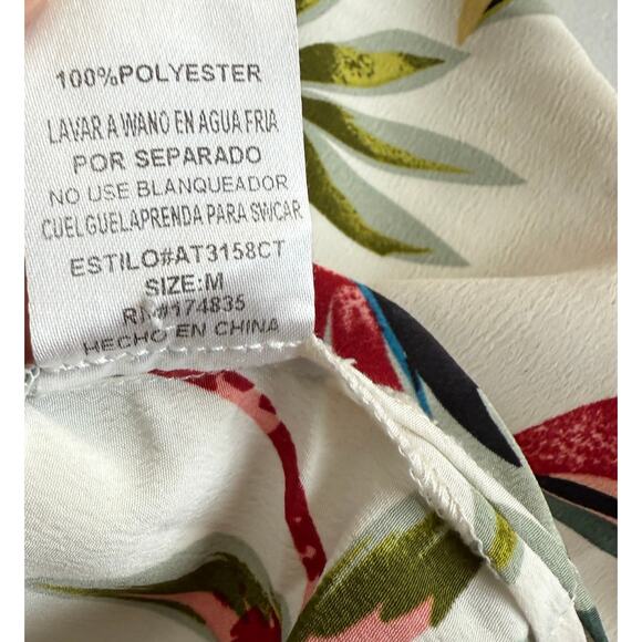 Alythea Blouse Top Women Medium Tropical Vacation Travel Hawaiian Sleeveless - Picture 9 of 9